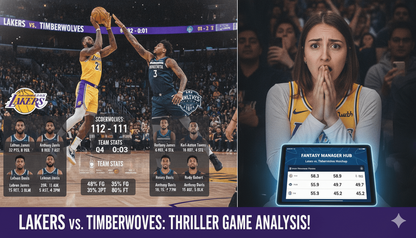 Lakers vs Timberwolves Match Player Stats