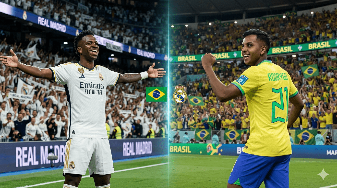 Real Madrid Players in Brazil Match