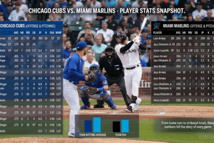 Chicago Cubs vs. Miami Marlins Match Player Stats